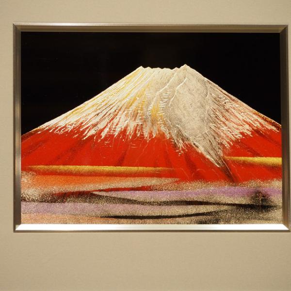 公式ストア 赤富士 大角博明 伝統工芸輪島塗沈金富士山 開運 風水 