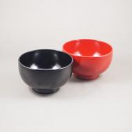 輪島塗　深型汁椀　3寸8分　総黒